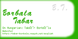 borbala tabar business card